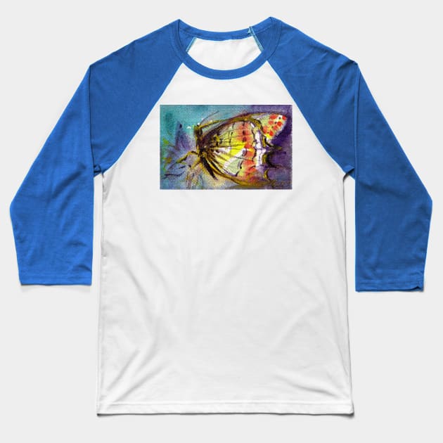 MAGIC BUTTERFLY Baseball T-Shirt by BulganLumini